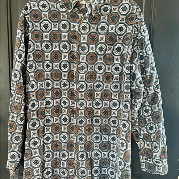 Vtg guess funky lightweight cord button down large - Picture 2 of 13